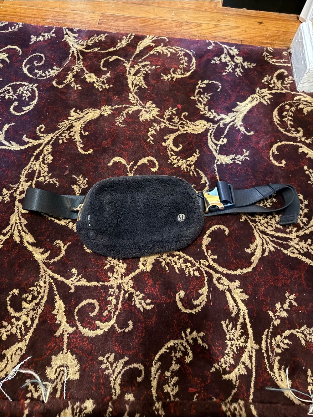 lululemon athletica Black Men's Toiletry Organizer with Gold Zipper Trim